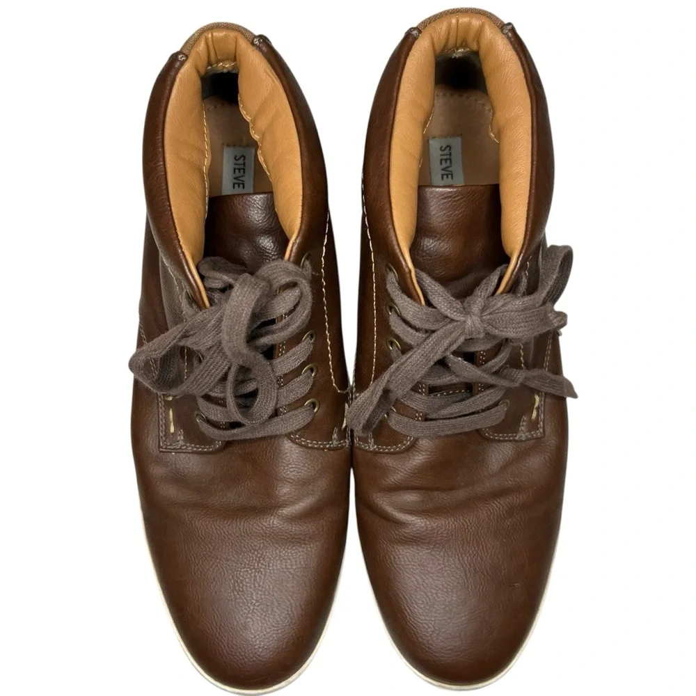 Steve Madden Mens Size 10 Frazier Brown High Top Ankle Boots Shoes Casual Work
